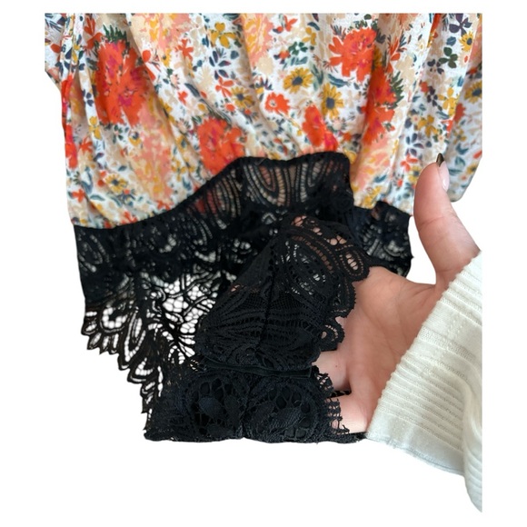 NWOT Free People Intimately Say It To Me Bodysuit in Ivory Combo size Large - Picture 8 of 10